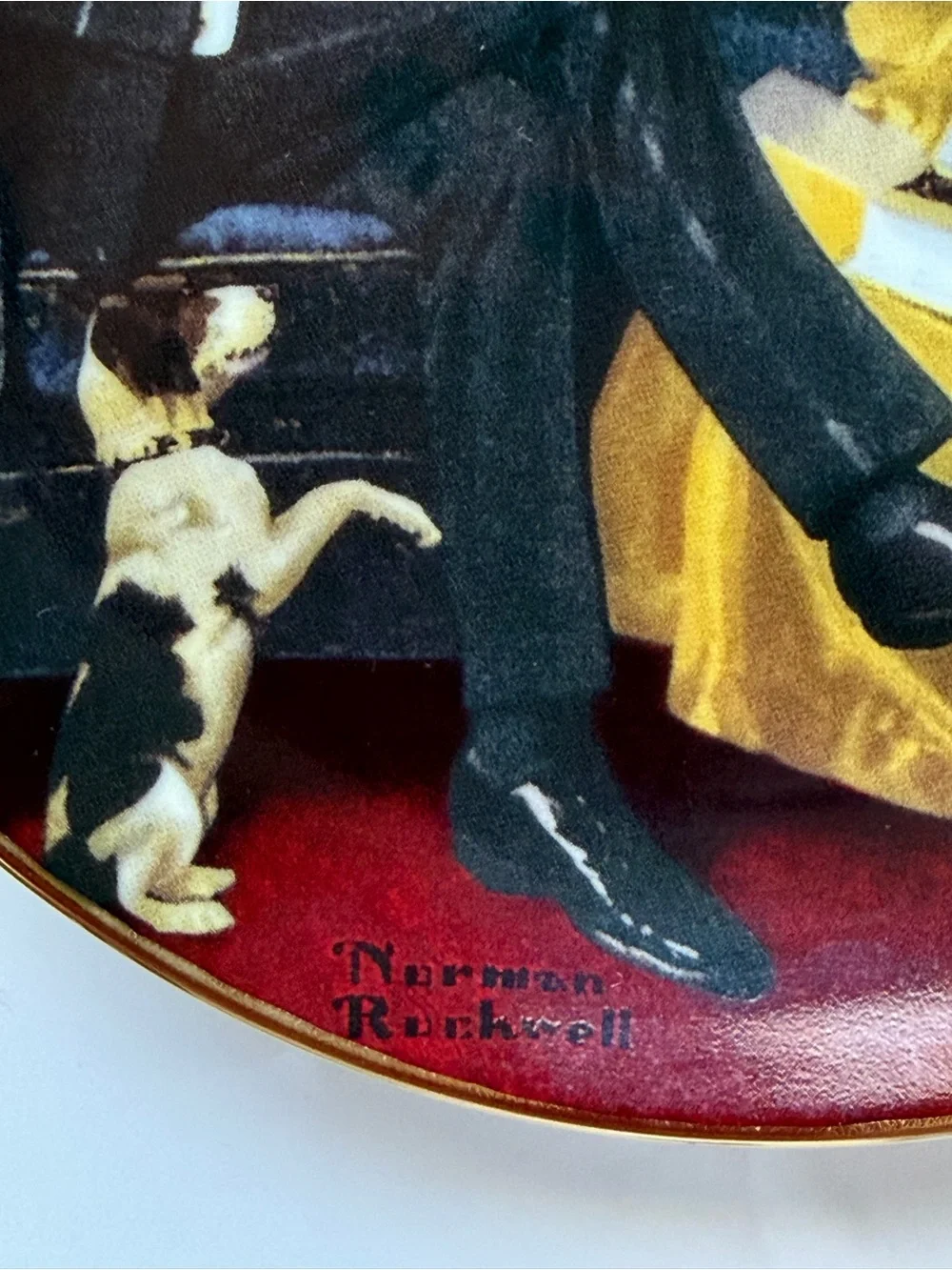 The Bradford Exchange Norman Rockwell “February: Flirting in the Parlor” Plate